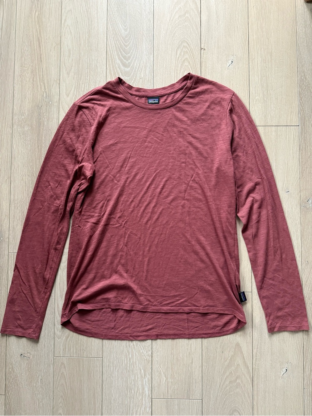 Patagonia Mainstay Long Sleeve Shirt Potters Red Women’s Size Medium - Picture 1 of 9